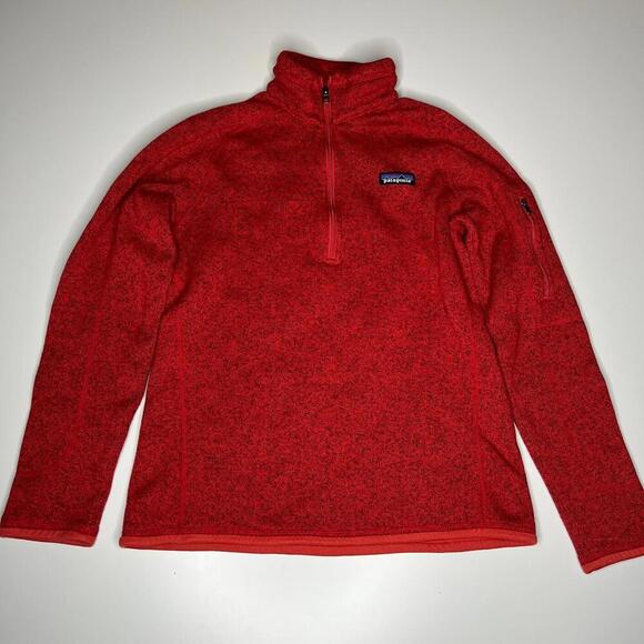 Patagonia Women’s Better Sweater Fleece Jacket Red Full Zip Medium M - Picture 1 of 9